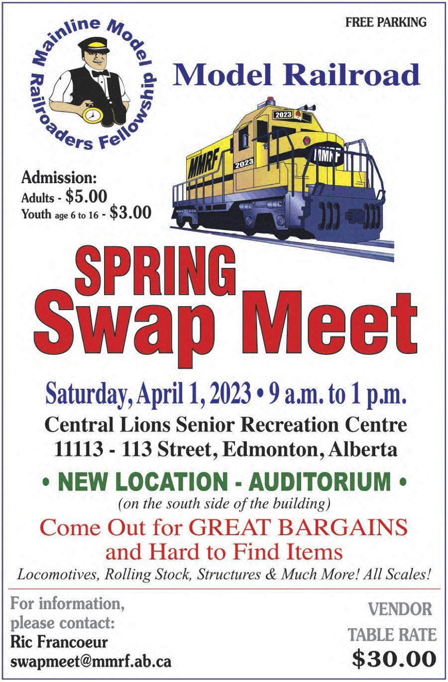 MMRF Spring Swap Meet 2023 Mainline Model Railroaders Fellowship